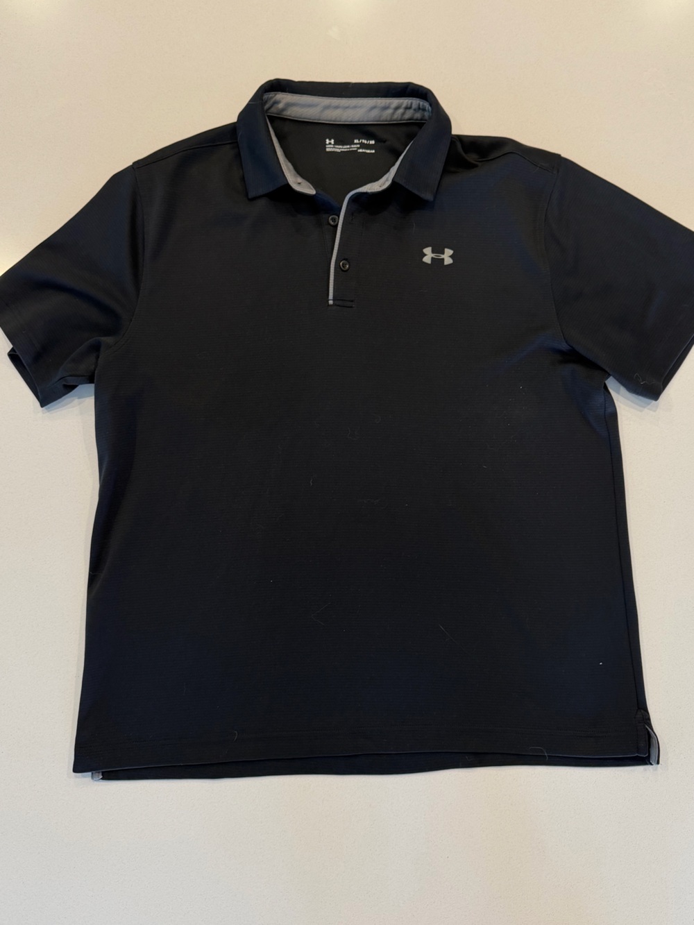 Under Armour Men’s Black Performance Polo with Contrast Trim
